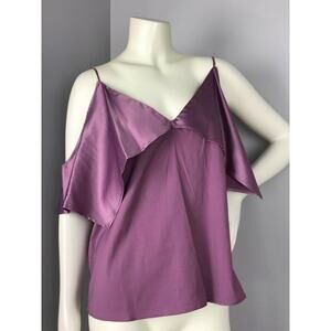 NSR Lavender Spaghetti Strap Cold Shoulder Blouse Womens  M